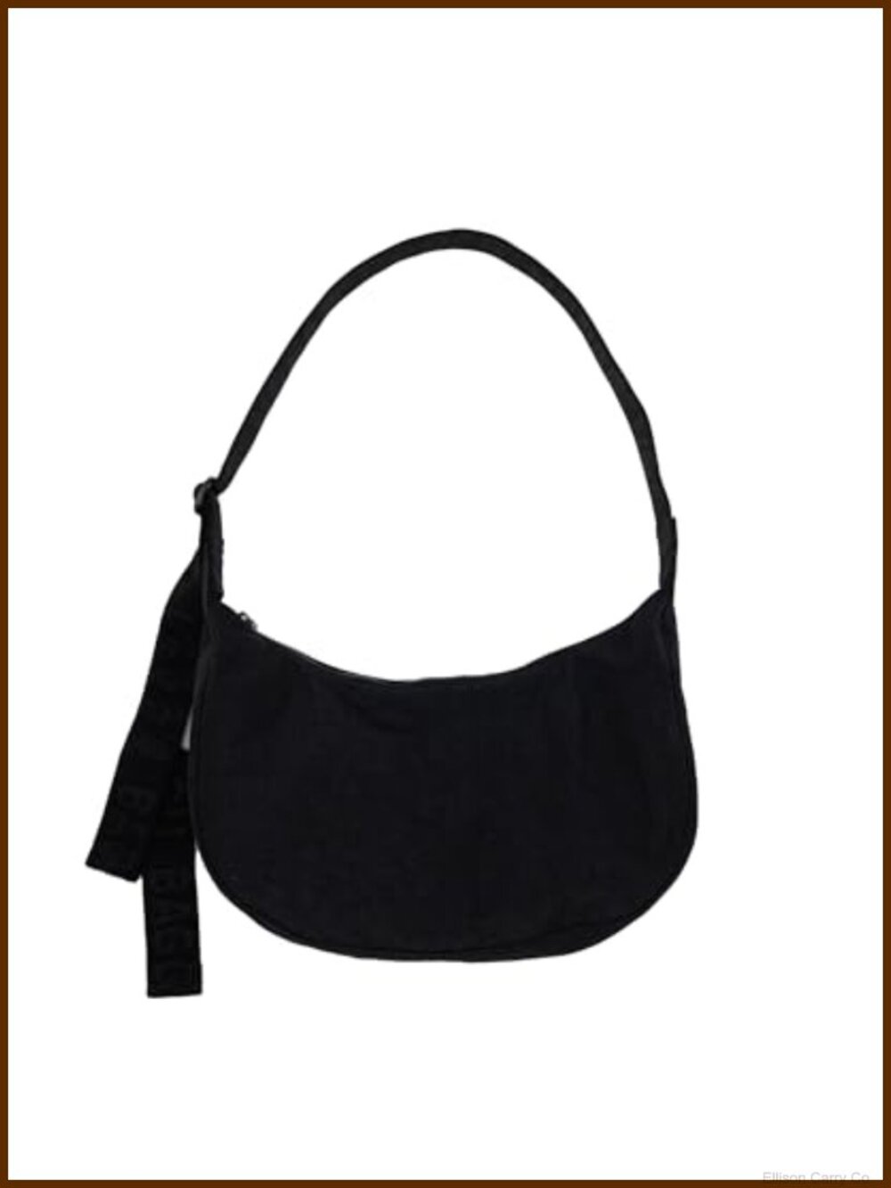 Recycled Nylon Crescent Bag Crossbody Sling Hobo Adjustable Strap Washable